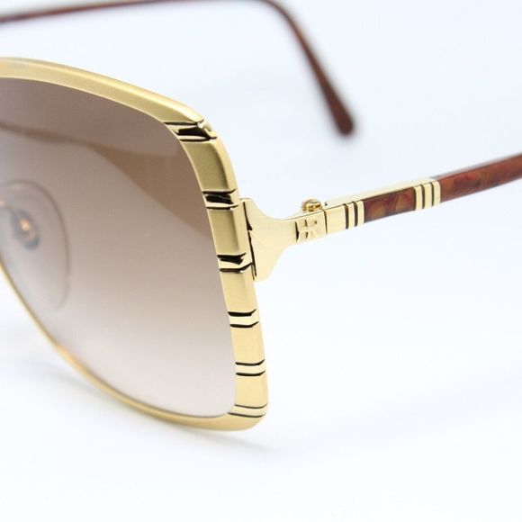 Helena Rubinstein Sunglasses Vintage HR2-02 Gold Square Rare Sunglasses - Picture 4 of 13